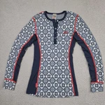 Kari Traa Nordic 100% Wool Henley Top Women Blue Fair Isle Base Layer Ski Hike Pre-owned. Price: $38.95.