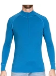 Meriwool Men Base Layer 100% Merino Midweight Half Zip 250G Elec Blue , New. Price: $49.99.