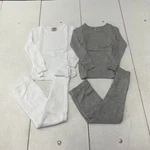 Sweet Sassy Gray & White 4 Piece Thermal Underwear Set Girls Size 5/6 New. Price: $14.70.