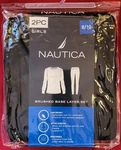 Nautica Girls Base Layer Black Long Johns Thermal Underwear Set Sz 8/10 New. Price: $14.77.