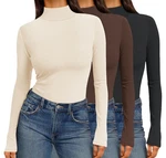 Ekouaer Women 3 Pack Turtleneck Shirts Ribbed Thermal Underwear Tops Lightwei... New. Price: $40.61.