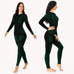 Meetwee Women Thermal Underwear Set, Winter Base Layer Top & Bottom, Green New. Price: $26.99.