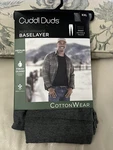New! Men Cuddl Duds Midweight Cottonwear Perf Base Layer Pants Sz Xxl Gray. Price: $17.50.