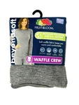 Women Fruit Loom Gray Beyond Soft Thermal Waffle Crew Top XXL(20) - New. Price: $12.00.