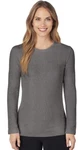 Cuddl Duds Women Fleecewear Strech Long Sleeve Crew Top Charcoal Heather New. Price: $19.17.