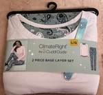 Climateright By Cuddl Duds Women's 2PC Base Layer Set Pajama Top & Pants New. Price: $14.99.