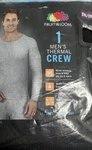 Fruit Of Loom Men Black Thermal Crew Shirt Size 2XL Nwt New. Price: $12.28.