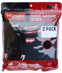 Wrangler #11240 New Men's Black Long Sleeve Performance Base Layer Tops (2 Pack). Price: $13.49.