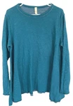 North Star Base Tunic Top Women Oversized Teal Crew Neck Long Sleeve Usa Nwt New. Price: $41.99.