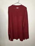 Duluth Trading Shirt Mens Xlarge Longtail Waffle Thermal Crew Red With Pocket Pre-owned. Price: $12.00.