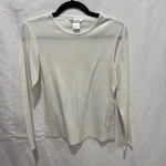 Cuddl Duds Women's Long Sleeve Base Layer Top White Medium Cotton Blend Thermal Pre-owned. Price: $16.15.