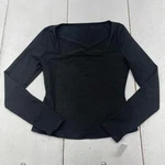 Yogingo Black Square Neck Cropped Fitted Long Sleeve Shirt Women's Size Xs New. Price: $15.00.