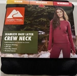 New!ozark Trail Black Soot Womens Stretch Base Layer Long Sleeve Crew. Size M.. Price: $8.99.