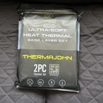 Thermajohn Thermal Set Mens Black Crew Base Layer Size Lg New. Price: $18.00.
