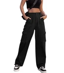 Zmpsiisa Women High Waisted Cargo Pants Wide Leg Casual 6 Medium, Black New. Price: $58.90.