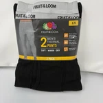 Fruit Loom 2 Pack Size Large Men's Black Thermal Pants Soft New. Price: $16.50.