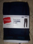 New Hanes Men's Tagless Blue Knit Thermal Pant Bottom Long Johns Medium 34"-36". Price: $16.99.