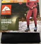 New!ozark Trail Womens Seamless Black Soot Base Layer Legging. Size M.. Price: $8.99.