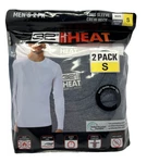 New 32 Degrees Men's Small 2-PACK Long Sleeve Crew Neck White/heather Navy. Price: $18.99.